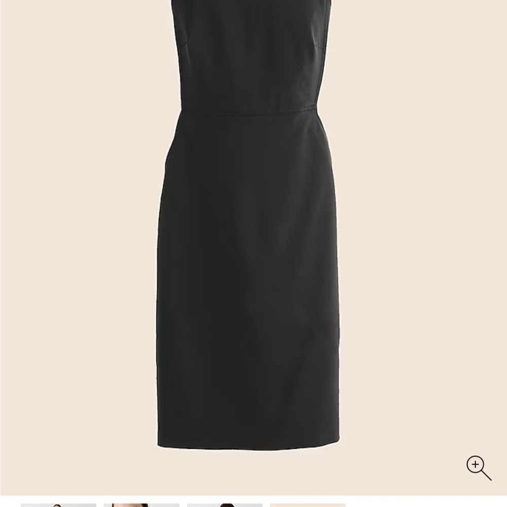 J. Crew Black Italian stretch wool resume dress